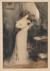 Manuel Robbe, (French, 1872-1936), Le bouquet de violettes and Nu au bain