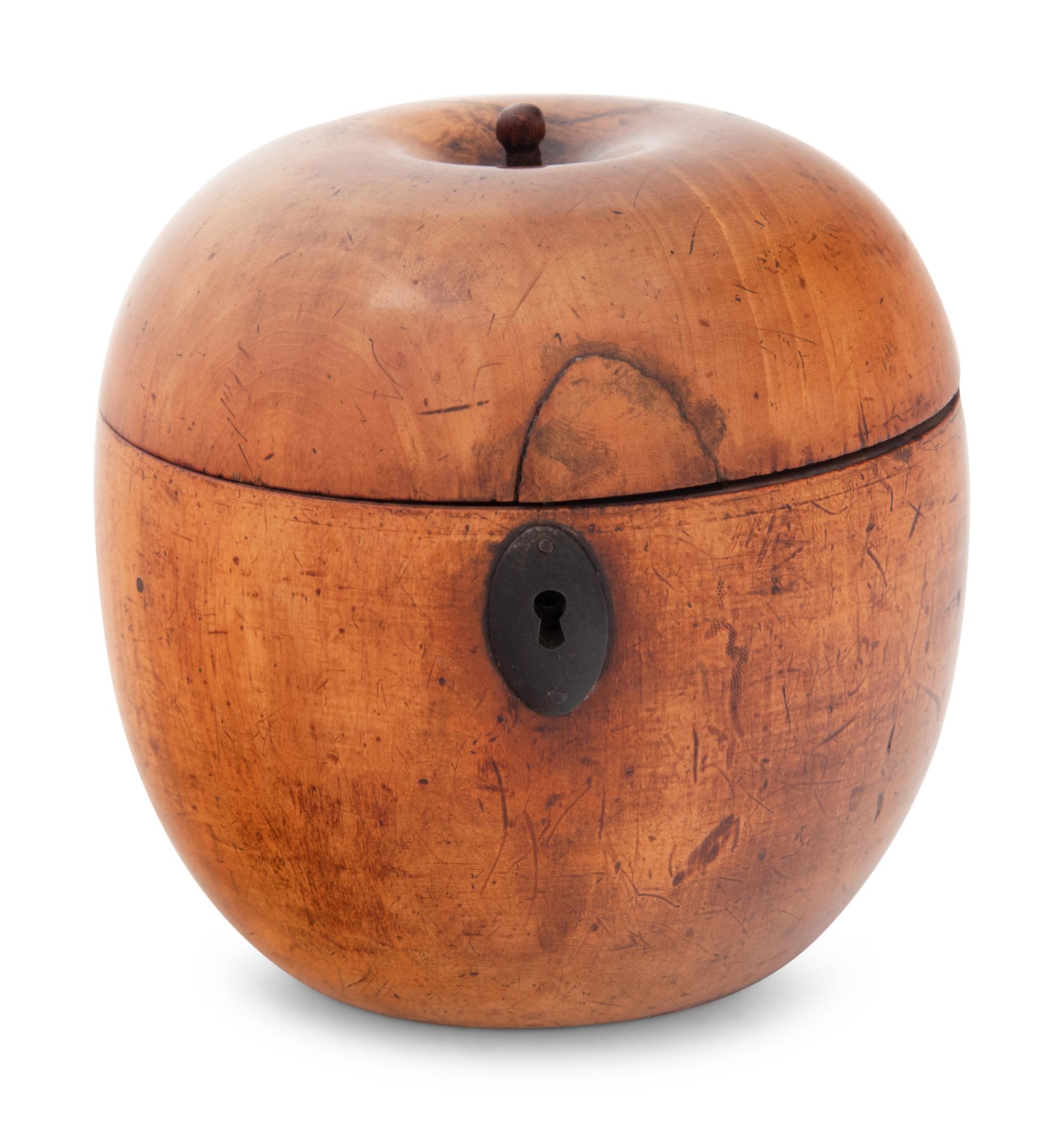 An Apple-Form Tea Caddy