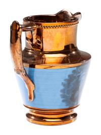 A Staffordshire Transfer-Printed Copper Lustre 'General Jackson Hero of New Orleans' Pitcher