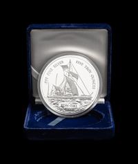 [WESTERN SAMOA] A 1986 Kon Tiki 5-Troy oz. Commemorative Silver Proof Coin