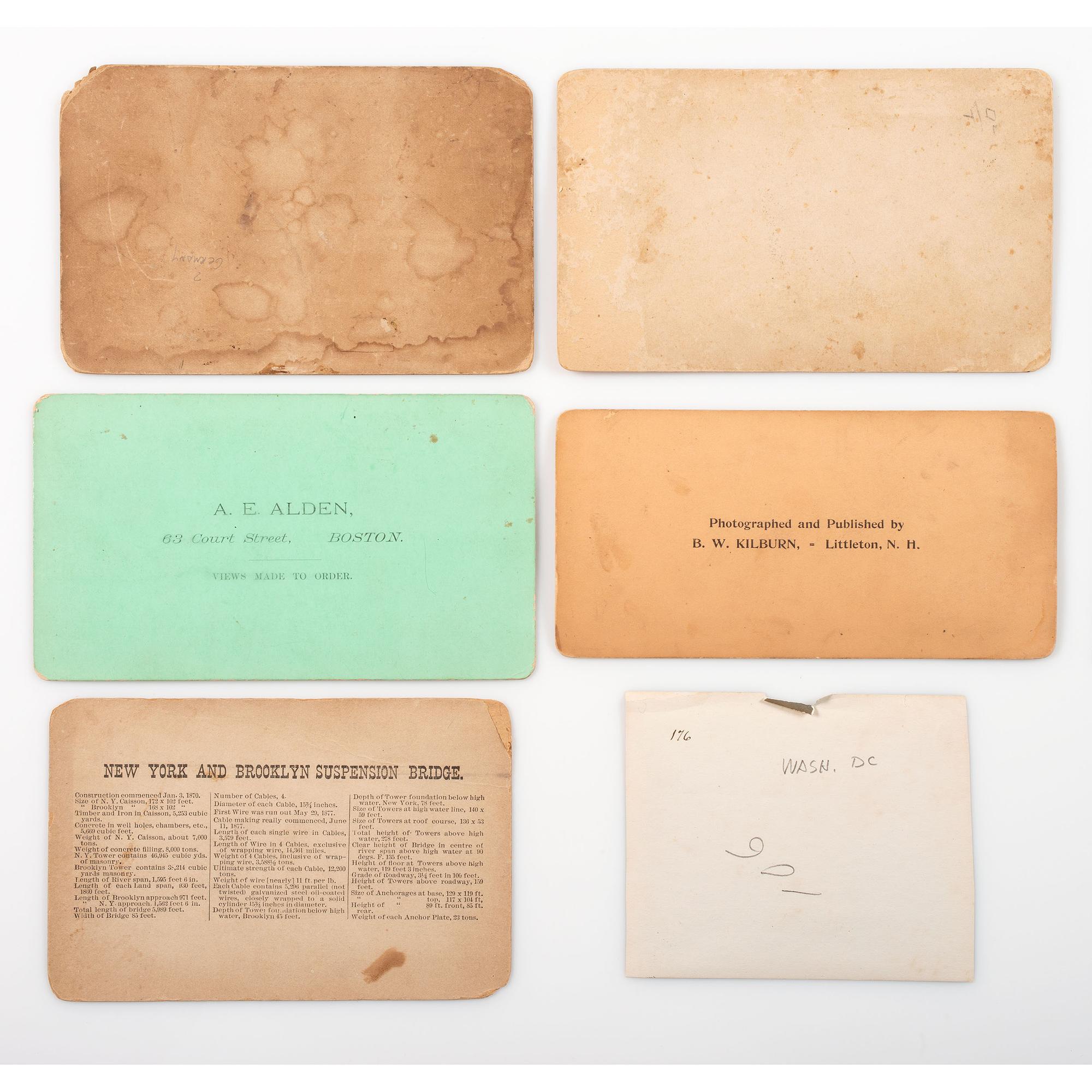 [EARLY PHOTOGRAPHY]. A group of photographs featuring cities, interiors, and landscapes, comprising: