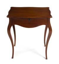 A Louis XV Style Side Table Height 26 1/2 x width 24 x depth 17 3/8 inches.