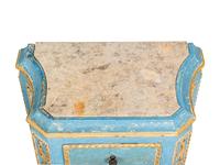 A Pair of North Italian Painted and Parcel-Gilt Side Cabinets