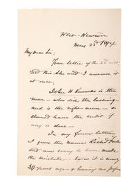 [CIVIL WAR - NAVY]. A group of 9 documents related to Robert Coster and his efforts to confirm the identity of the man who lashed Rear Admiral David G. Farragut to the rigging of the Hartford at the Battle of Mobile Bay.