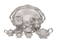 An English Silver-Plate Tea and Coffee Service