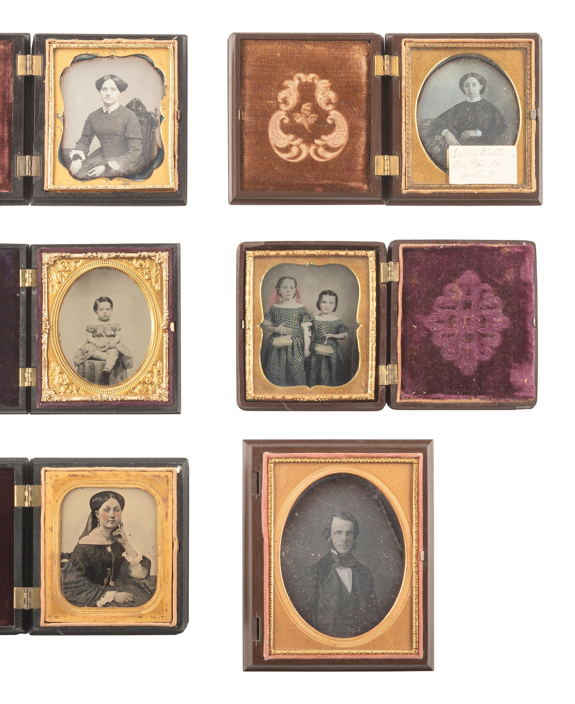 [EARLY PHOTOGRAPHY]. 34 assorted images housed in mostly Union cases.