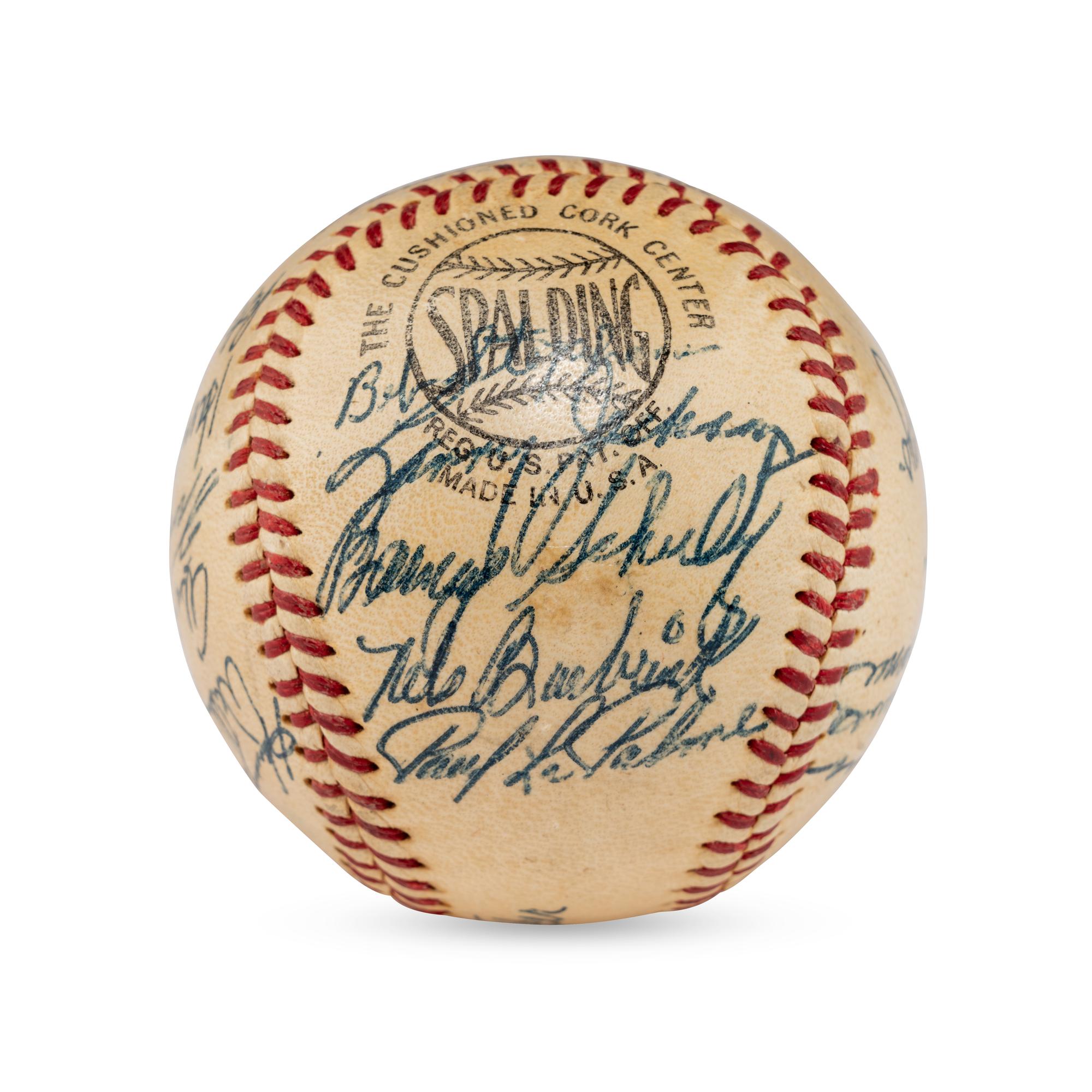 A 1955 St. Louis Cardinals Team Signed Autograph Baseball Featuring Stan Musial (JSA Letter of Authenticity),