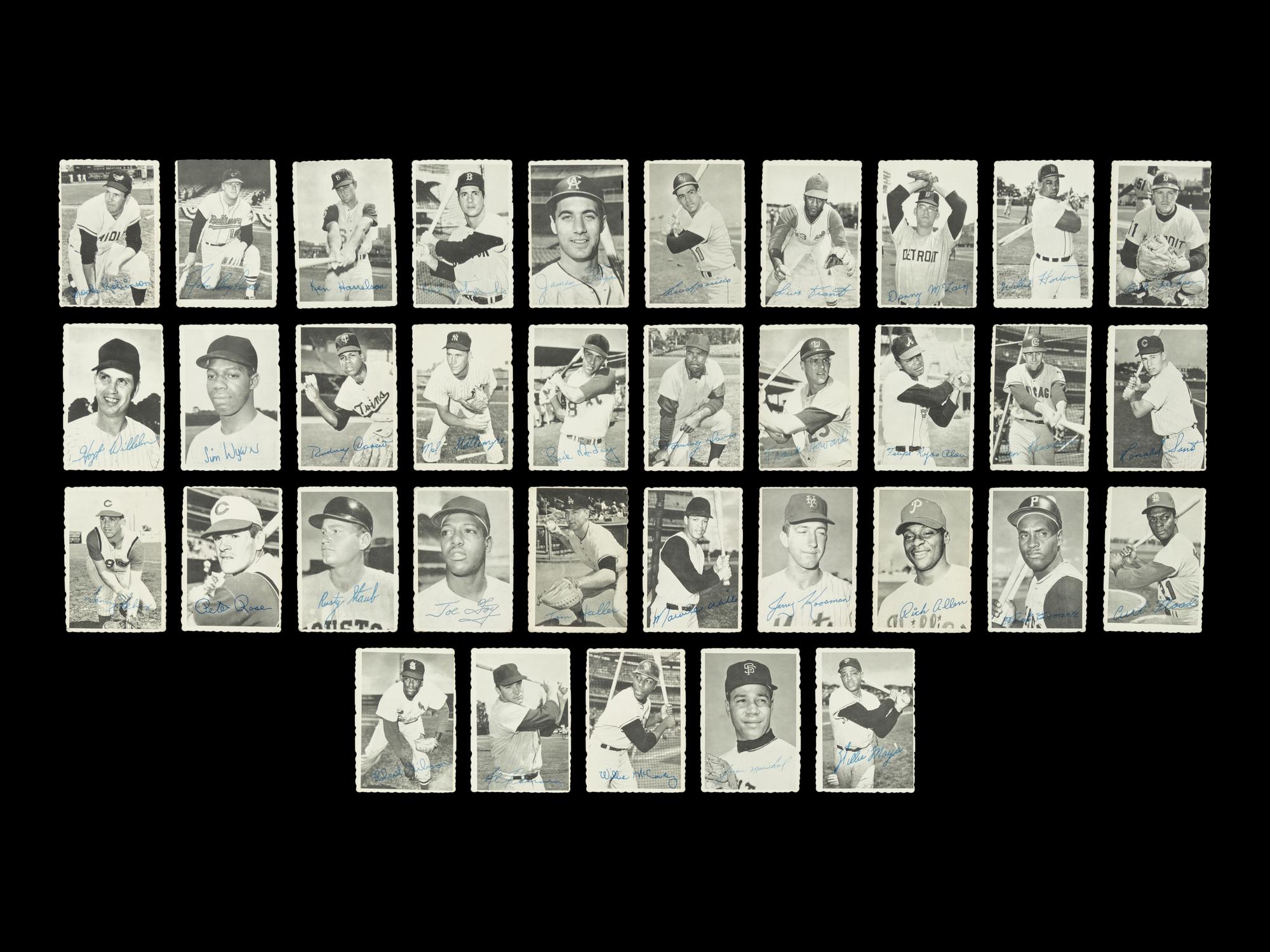 A Complete Set of 1969 Topps Deckle Edge Baseball Cards (33/33)