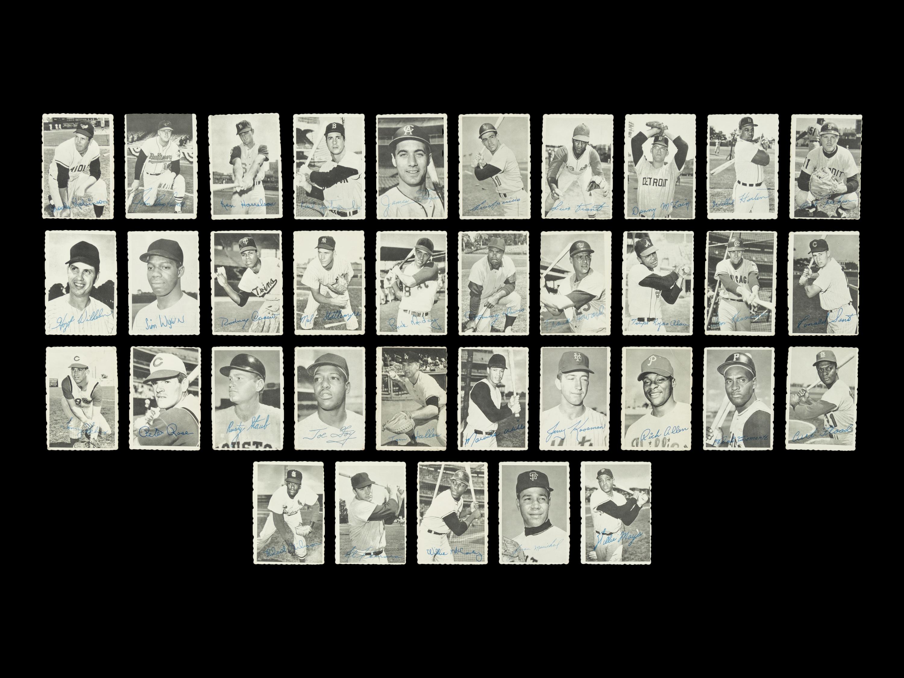 A Complete Set of 1969 Topps Deckle Edge Baseball Cards (33/33)