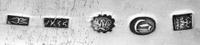 Three Continental Silver Basting Spoons, Likely German, 19th Century, each having a downturned Hanoverian handle, one example with an a