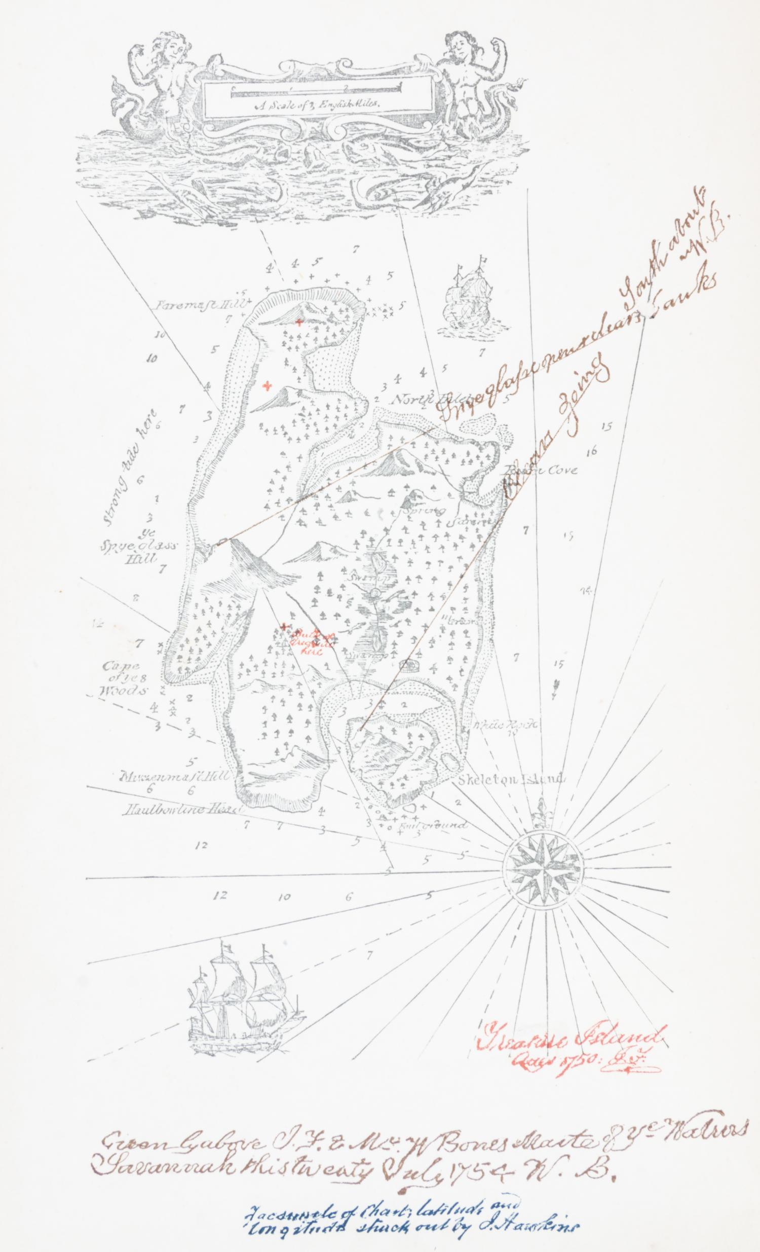 STEVENSON, ROBERT LOUIS. Treasure Island. London, 1883. First edition, first issue.