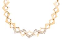 ENRIQUE PASCUAL, YELLOW GOLD AND DIAMOND NECKLACE