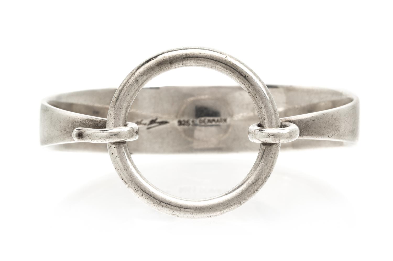 A Modernist Sterling Silver Bangle Bracelet, Hans Hansen, 29.50 dwts.