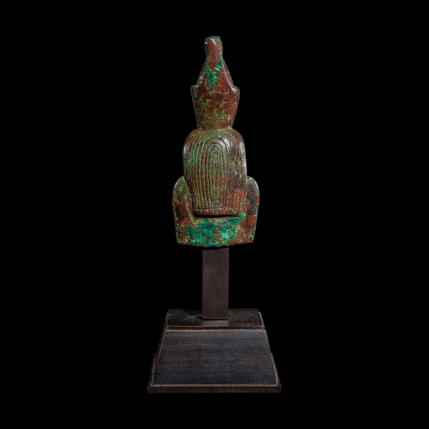 An Egyptian Bronze Fragment of the God Atum as a Snake