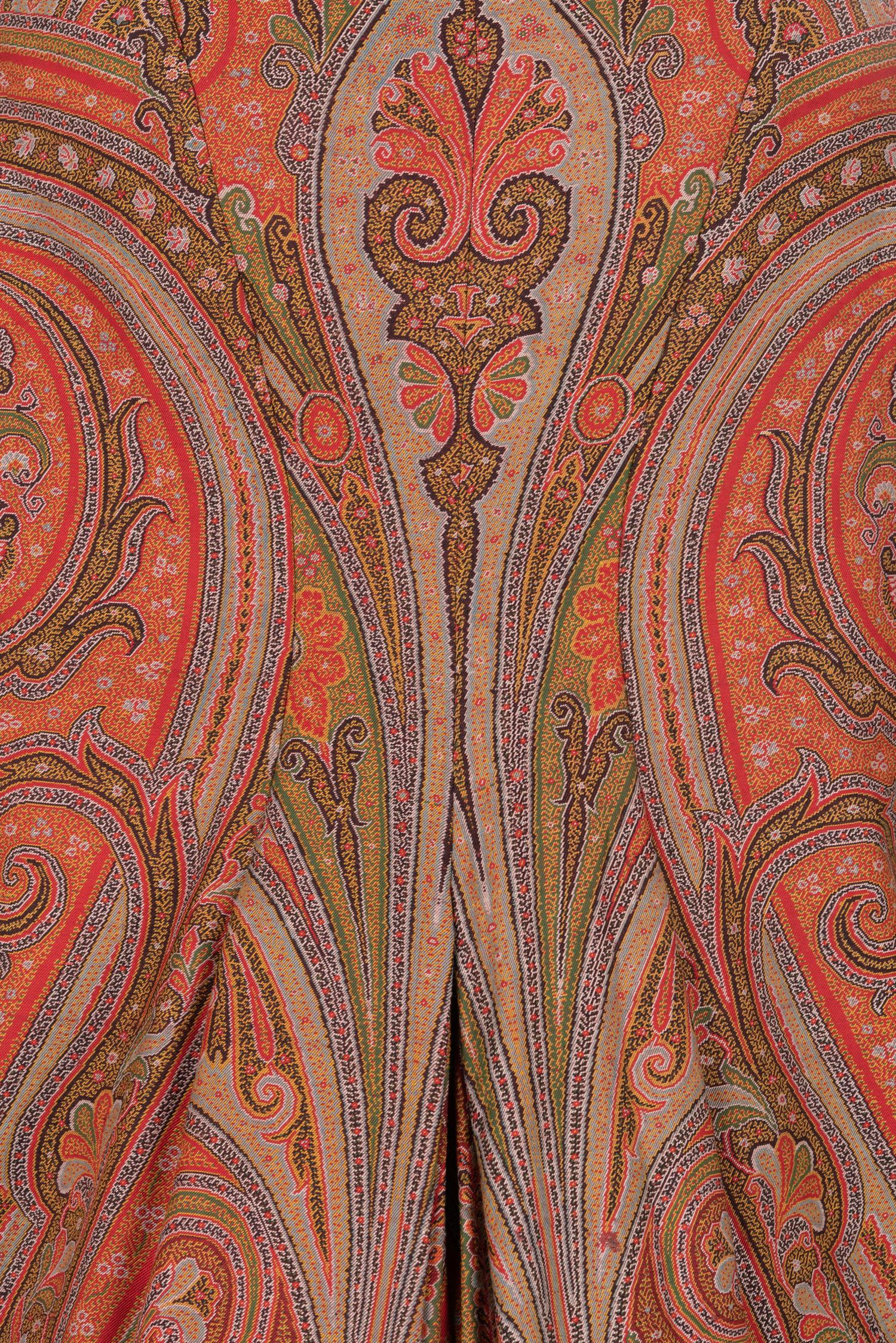 Paisley Shawl Mantle with Chenille Trim, 1880s