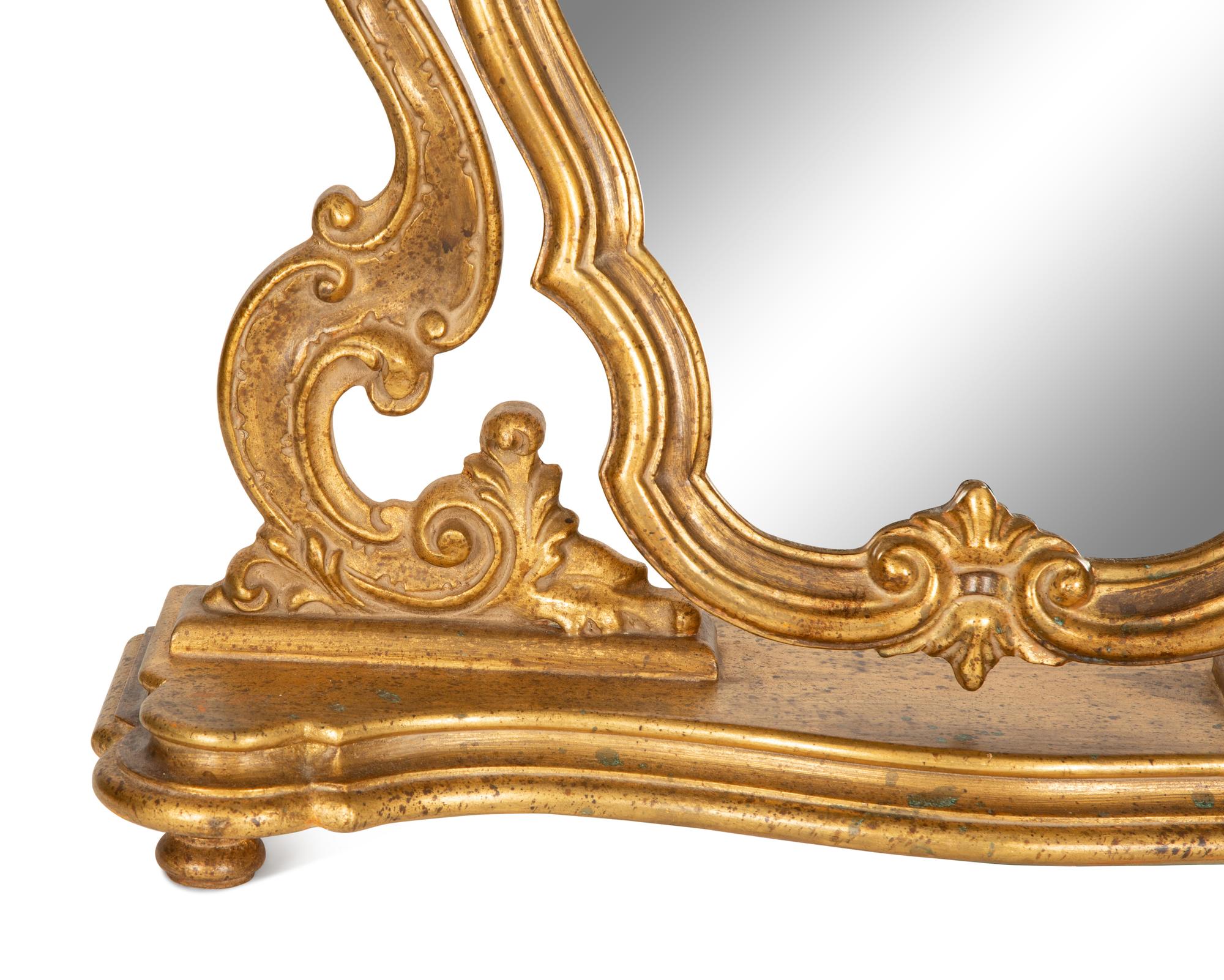 A Continental Giltwood Dressing Table Mirror