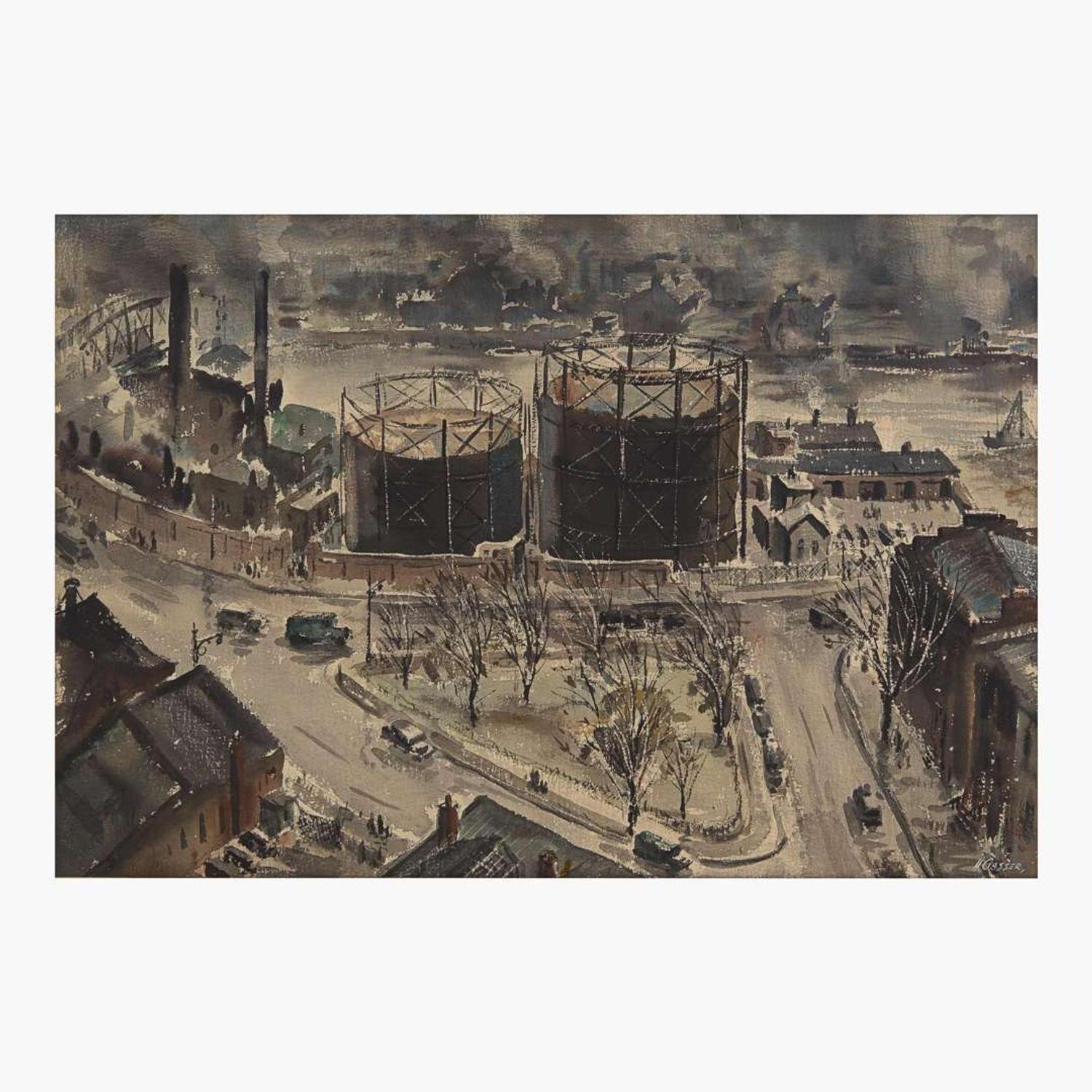 Henry Martin Gasser (American, 1909-1981) Industrial Landscape