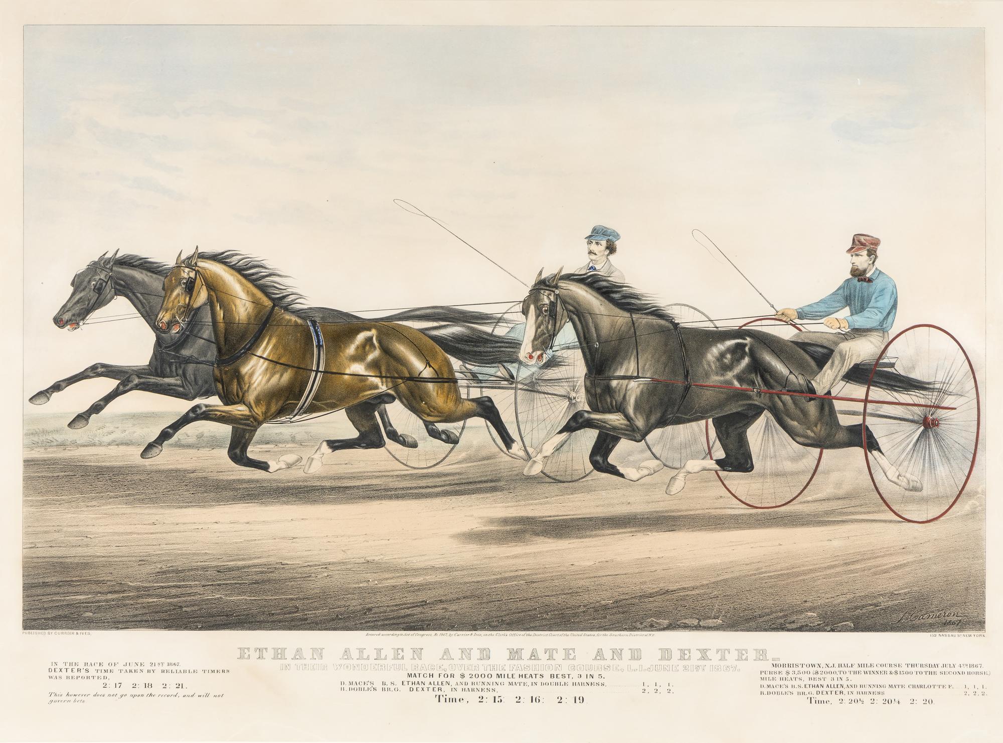 [HORSE RACING SCENES] -- CURRIER and IVES, publishers -- After John Cameron, or Thomas Worth
