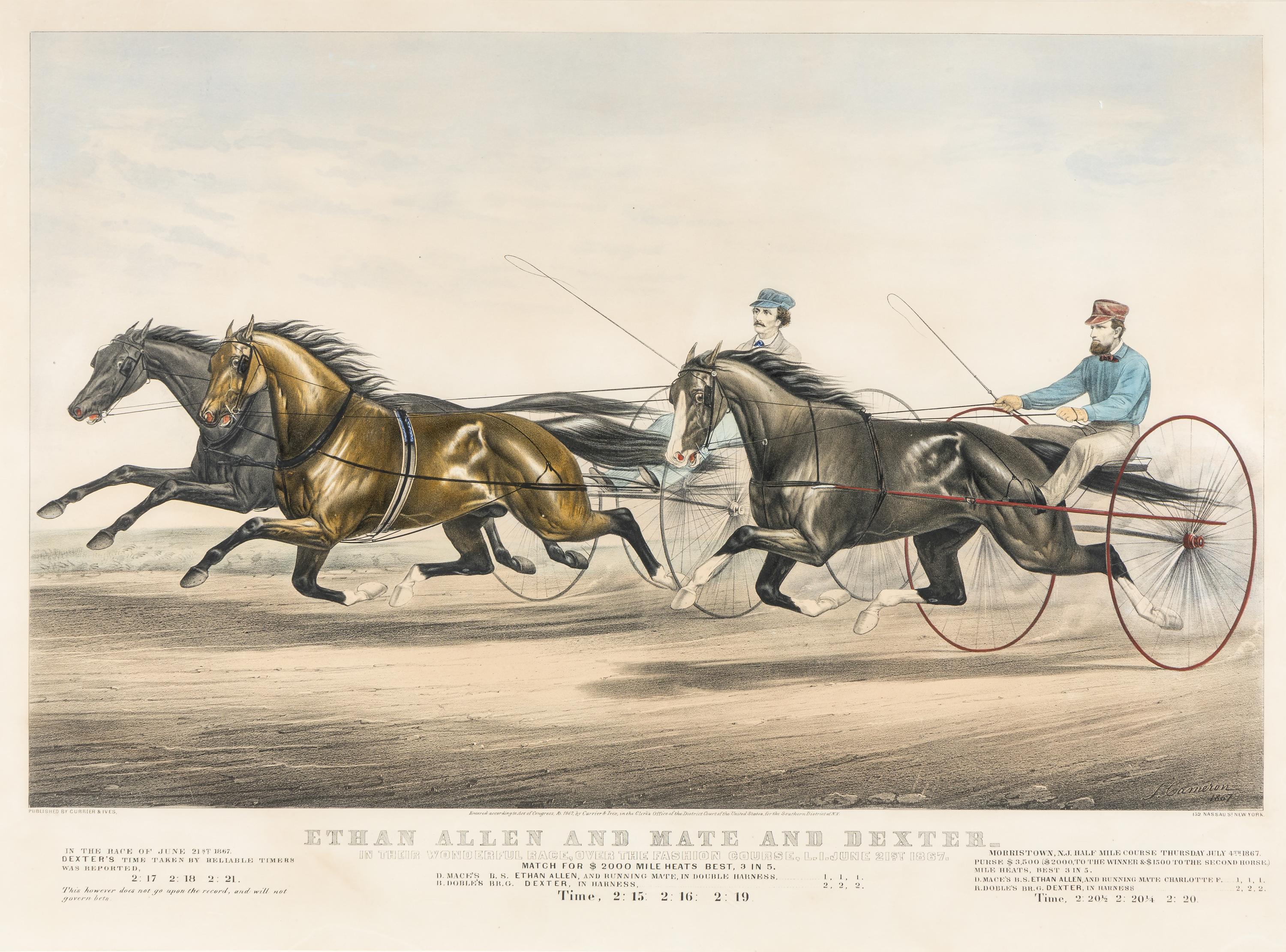 [HORSE RACING SCENES] -- CURRIER and IVES, publishers -- After John Cameron, or Thomas Worth