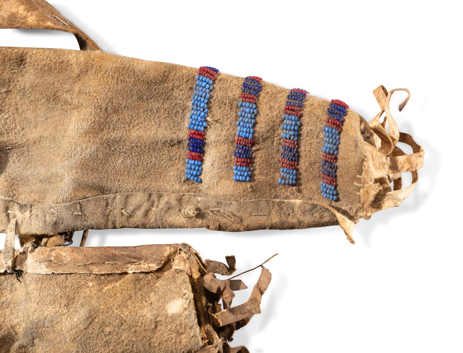 Sioux Child's Beaded Hide Bow Case and Quiver
