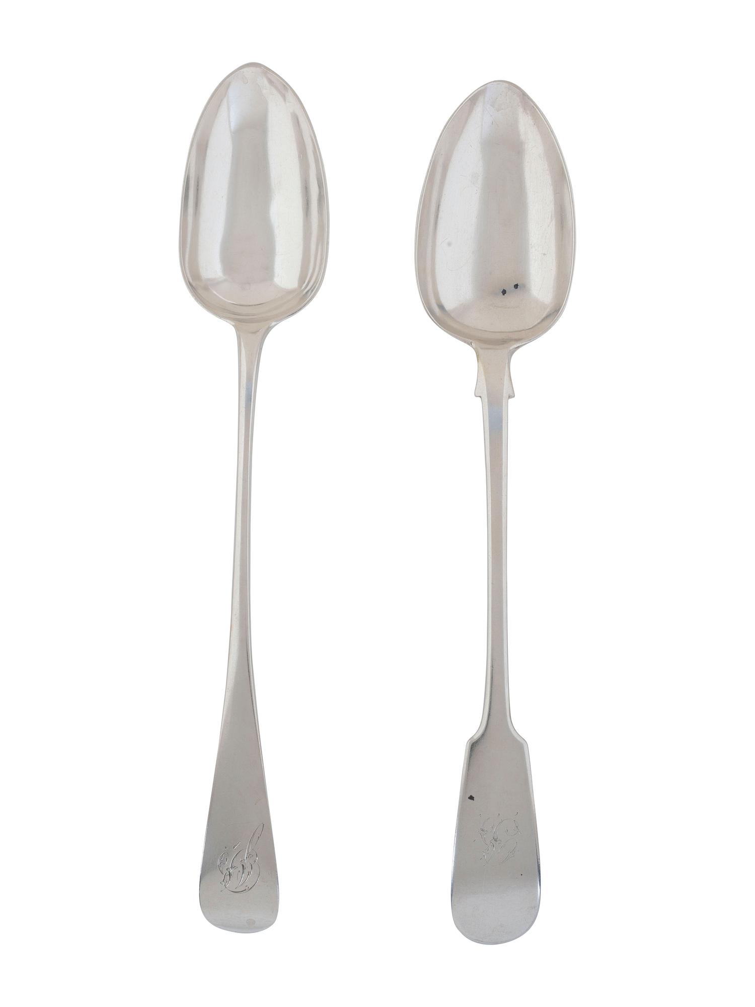 Two Victorian Silver Serving Spoons