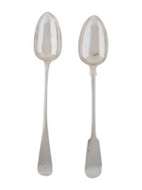 Two Victorian Silver Serving Spoons