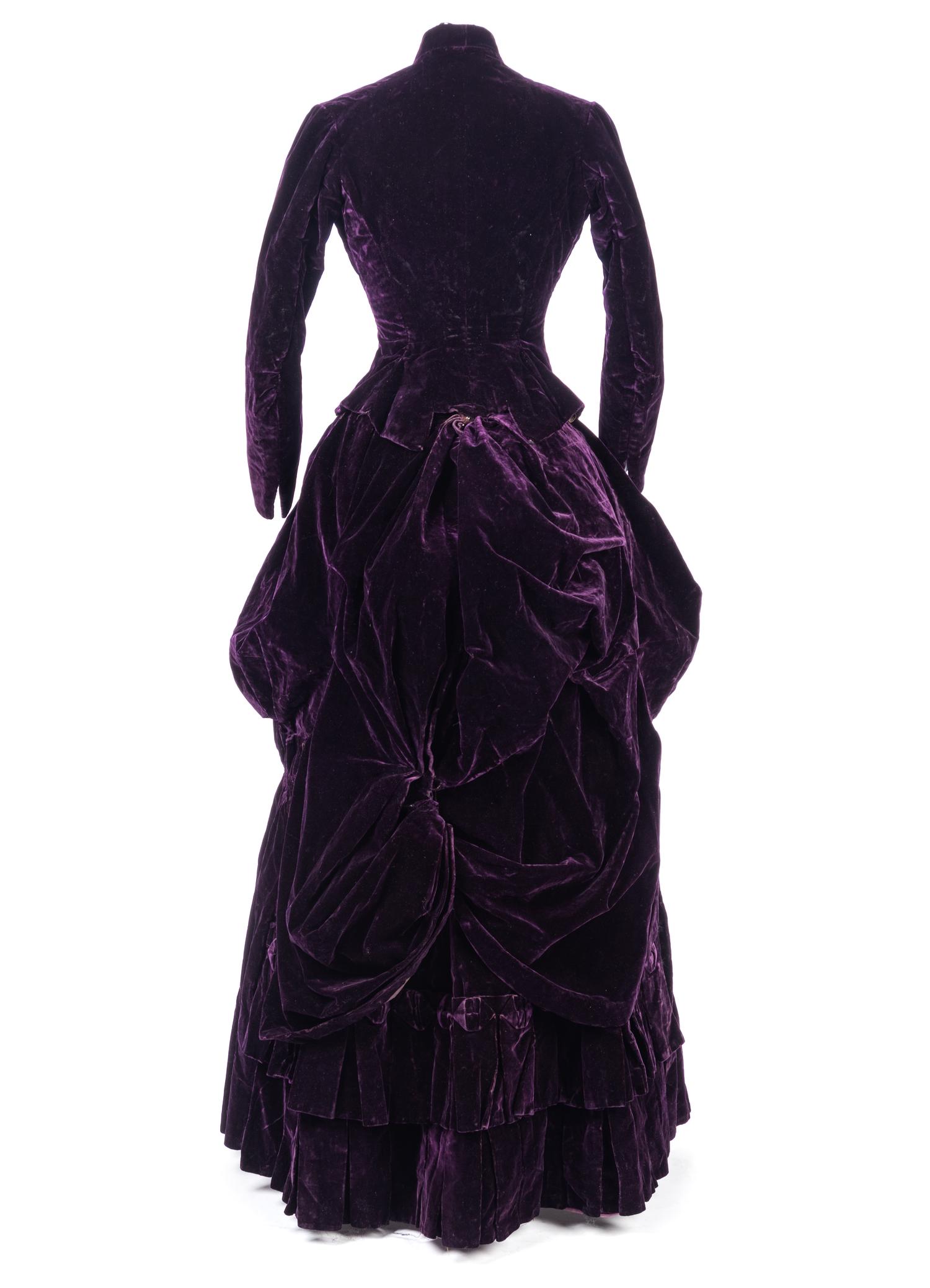 Two-Piece Silk Velvet Dress, 1880s