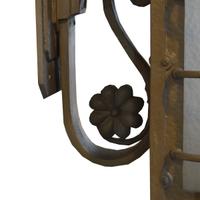 A Pair of Bronze Exterior Wall Sconces 11" W x 14.5" D x 25" H — United States, Circa 1940