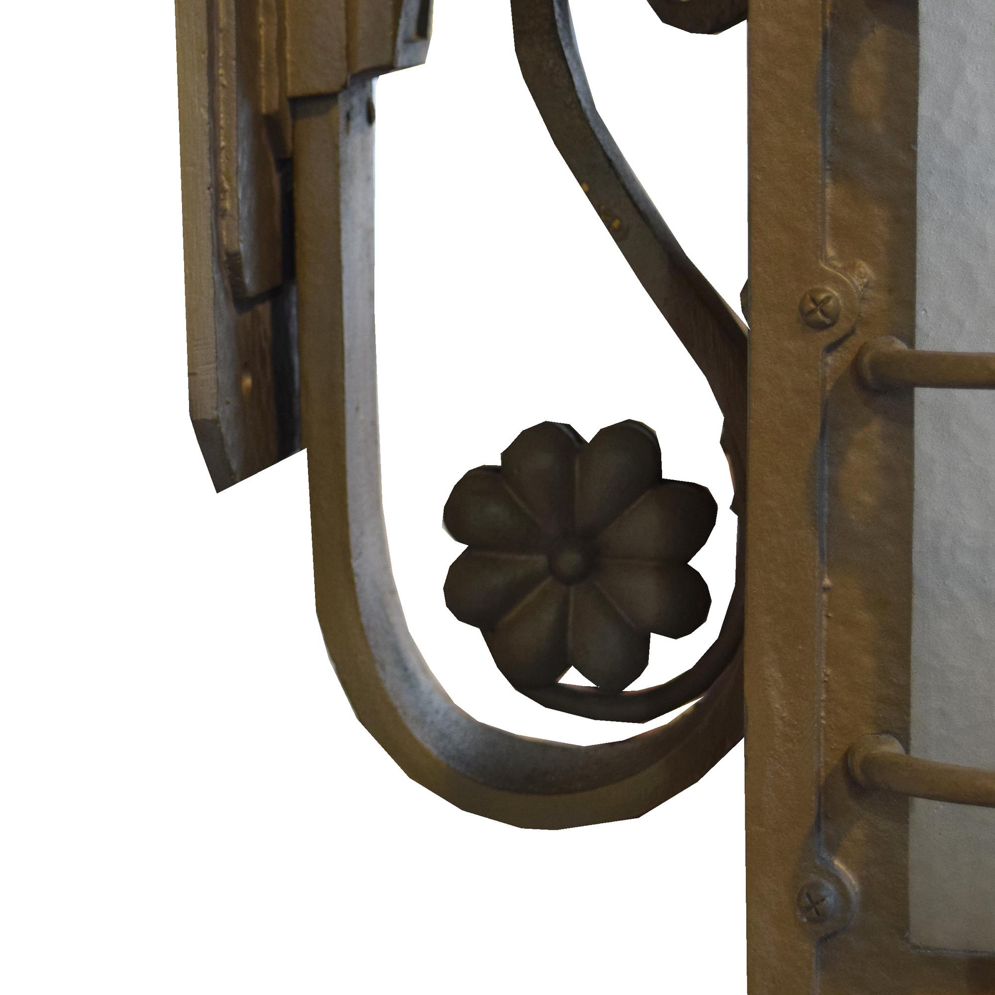 A Pair of Bronze Exterior Wall Sconces 11" W x 14.5" D x 25" H — United States, Circa 1940