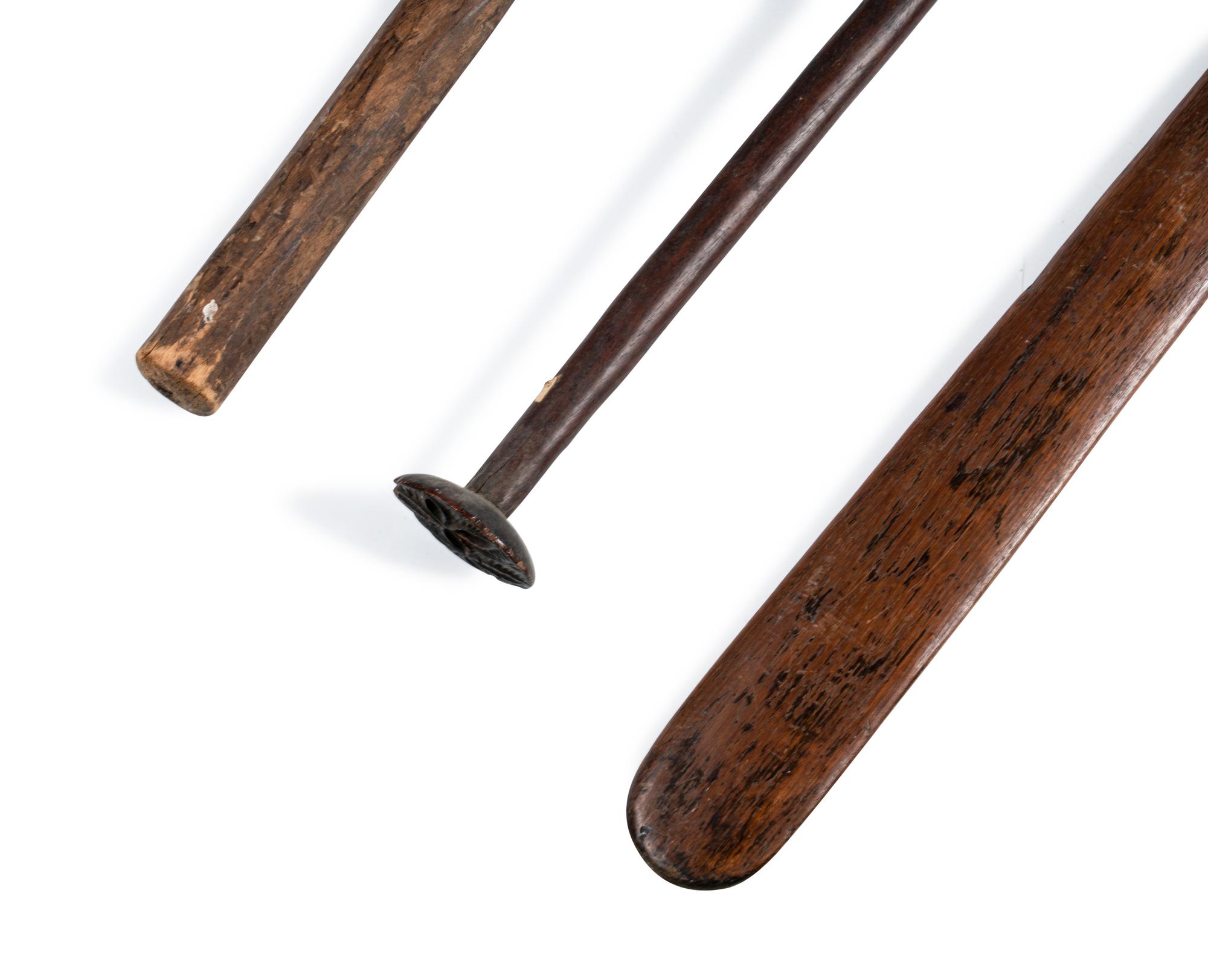 Three Polynesian and Aboriginal Wood Spears