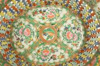 A Chinese Famille Rose Porcelain Basket and Underplate