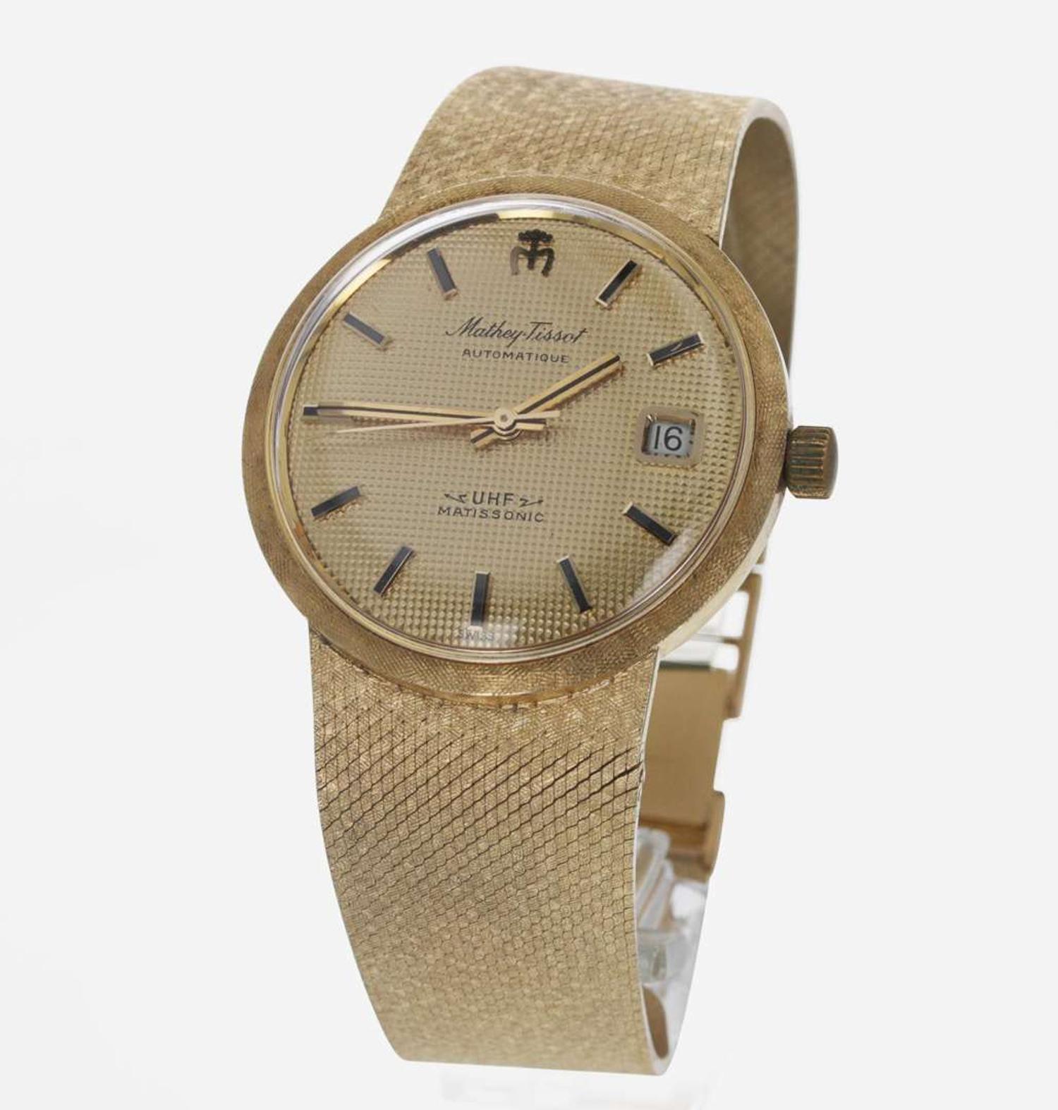 A Mathey-Tissot 14K Gold Watch Swiss