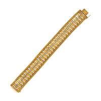 Italian, Bicolor Gold Fancy Link Bracelet