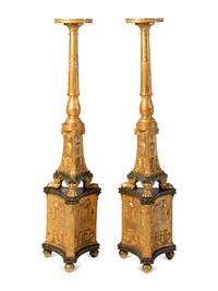 A Pair of Regency Giltwood Torchères