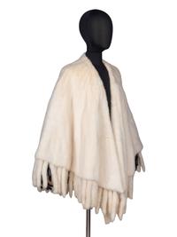 Valentino Mink Cape with Detachable Trim