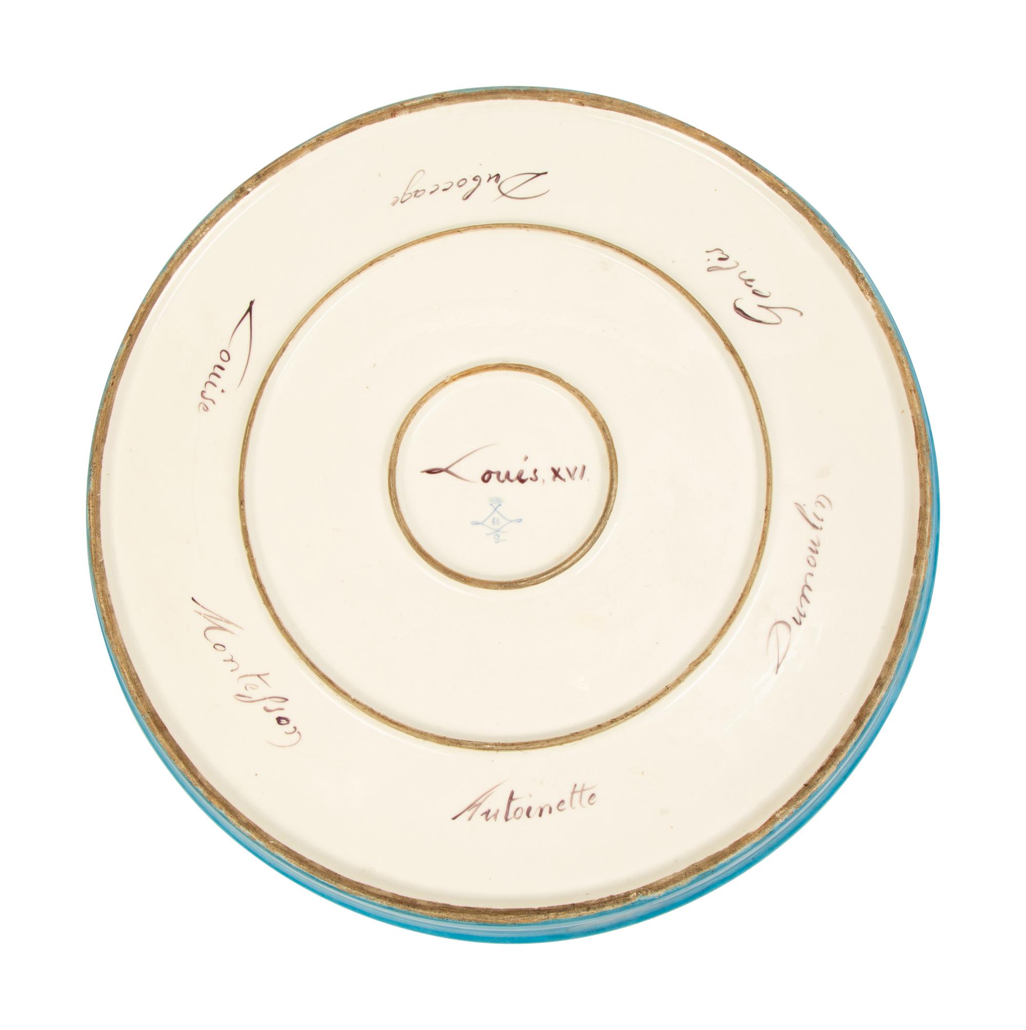 A Sevres Style Porcelain Charger with Louis XVI and His Courtiers — LATE 19TH CENTURY