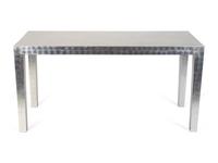 A Contemporary Silver Leaf Parsons- Style Console Table — 21ST CENTURY