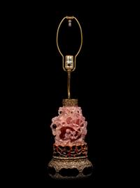 A Chinese Carved Rose Quartz Vase