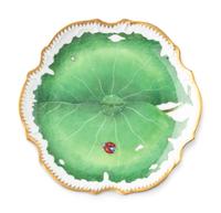 An Anna Weatherley Green Leaf Porcelain Dinner Service