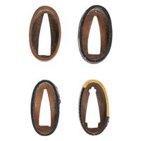 Lot of Four Fuchi and Kashira Sets with Shoki and Oni Motifs