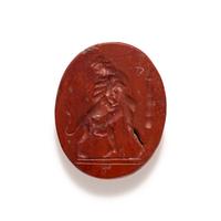 A Roman Red Jasper Double-Sided Gnostic Gem