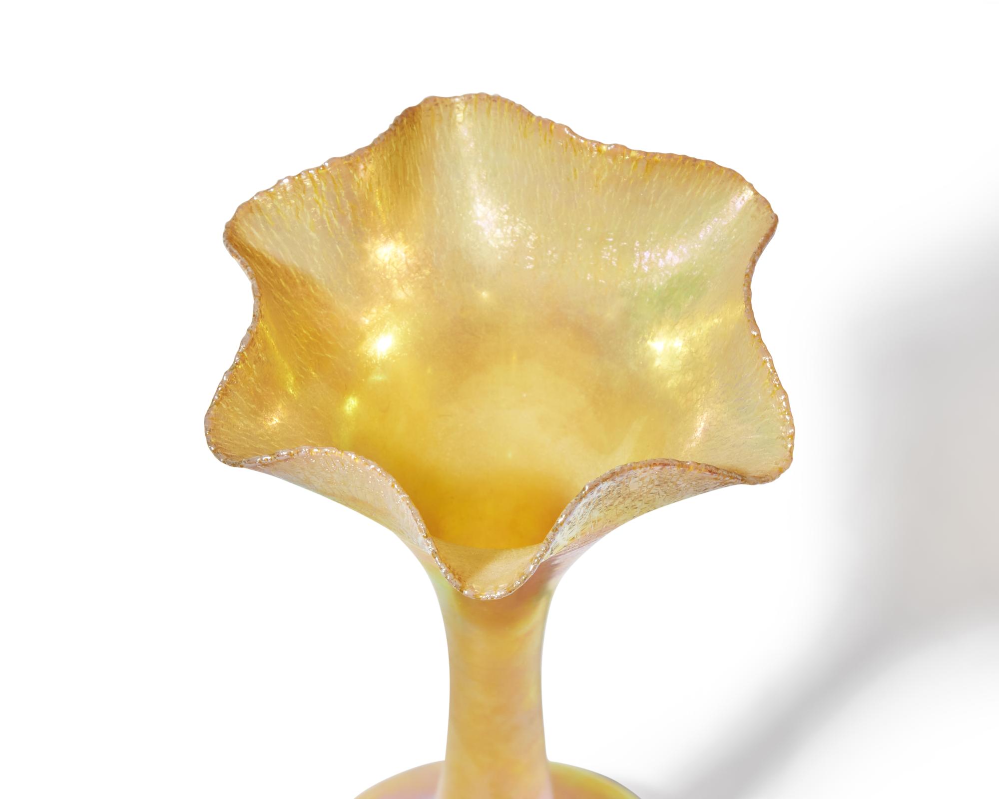 Group of Three Aurene Glass Vases