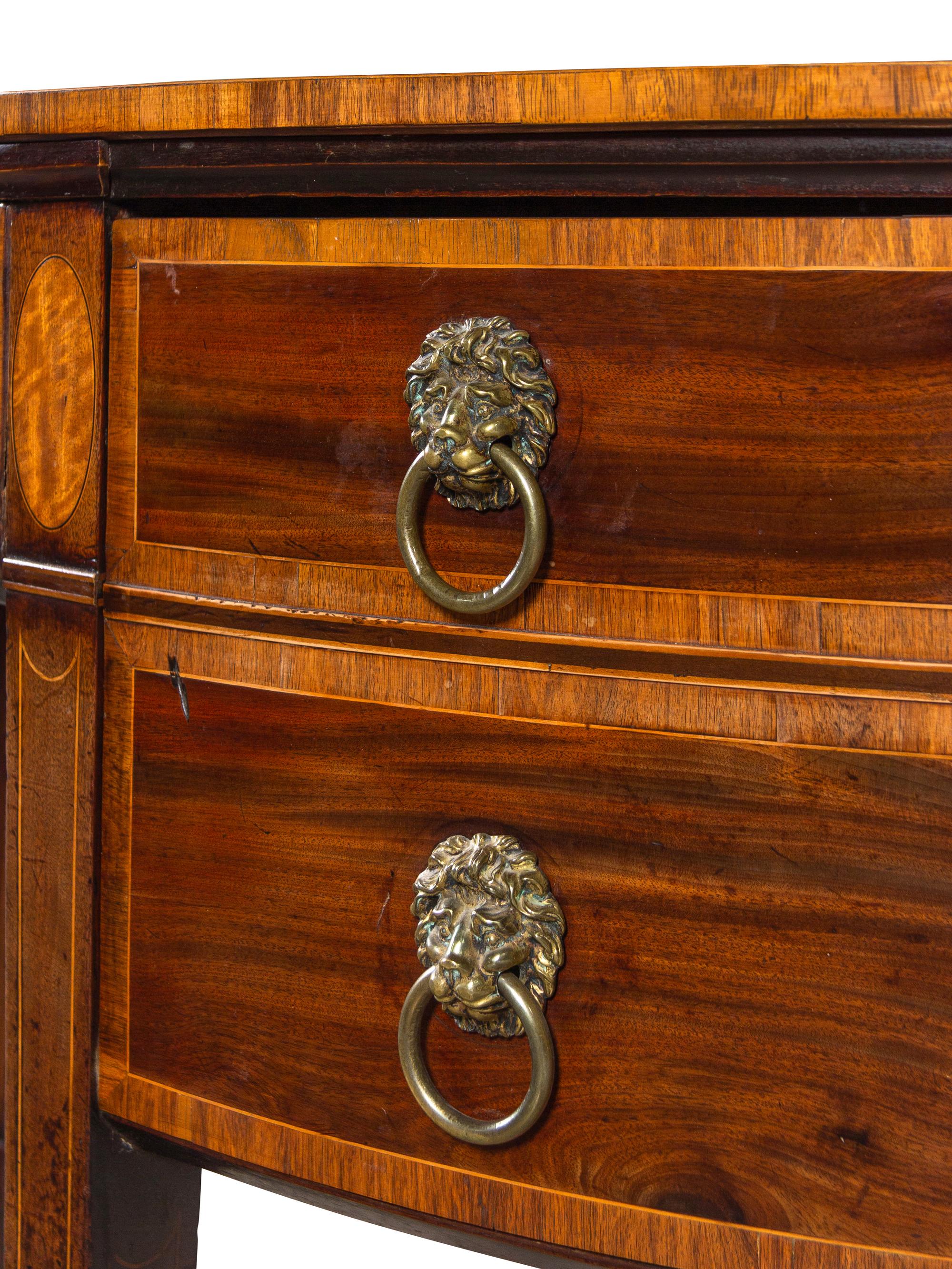A Late George III Satinwood Inlaid Mahogany Sideboard