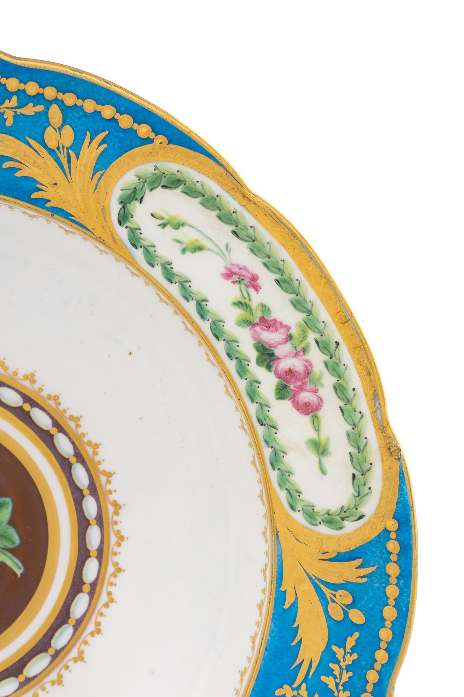 Four Sèvres Porcelain Plates, Probably from the Service of Archduke Ferdinand