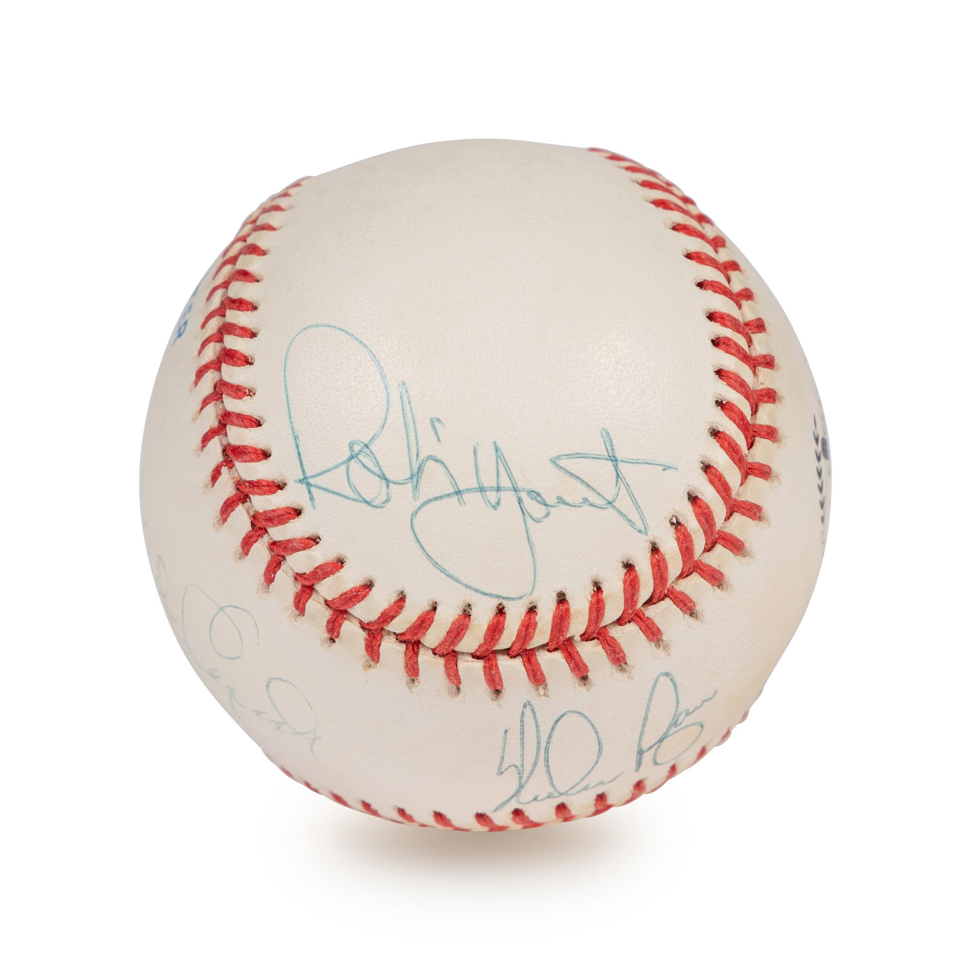 A Nolan Ryan, George Brett, Robin Yount and Orlando Cepeda 1999 Hall of Fame Signed Autograph Baseball (Beckett Authentication Services Letter)