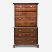 A Chippendale walnut chest-on-chest Philadelphia, PA, late 18th century