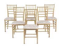 A Set of Twelve Gold-Painted Ballroom Chairs