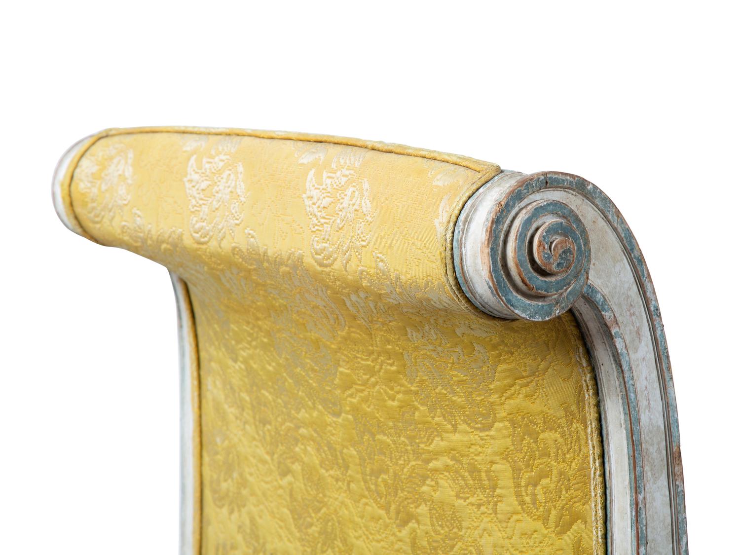 A Louis XVI Gray-Painted Daybed — 19TH CENTURY