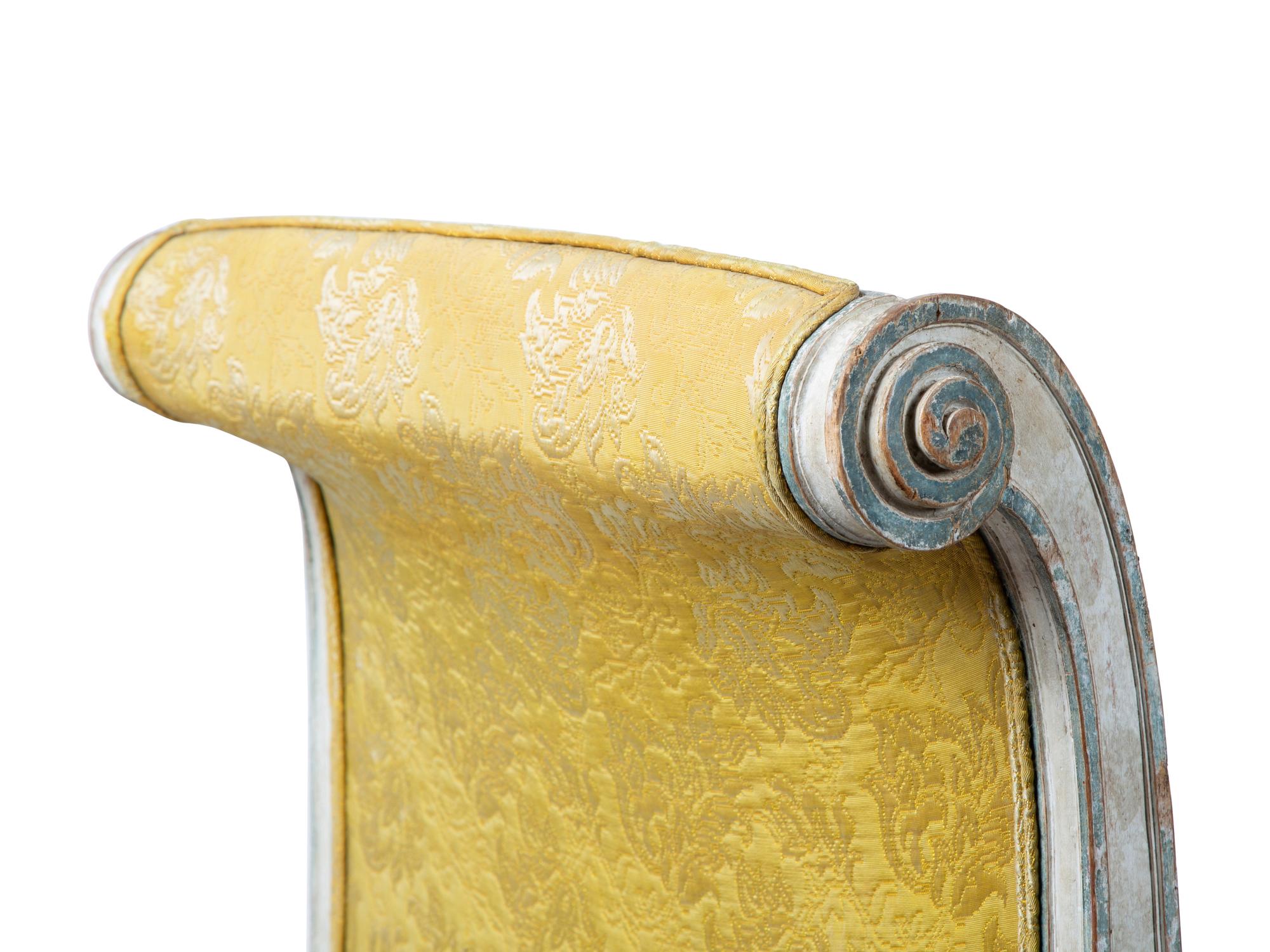 A Louis XVI Gray-Painted Daybed — 19TH CENTURY