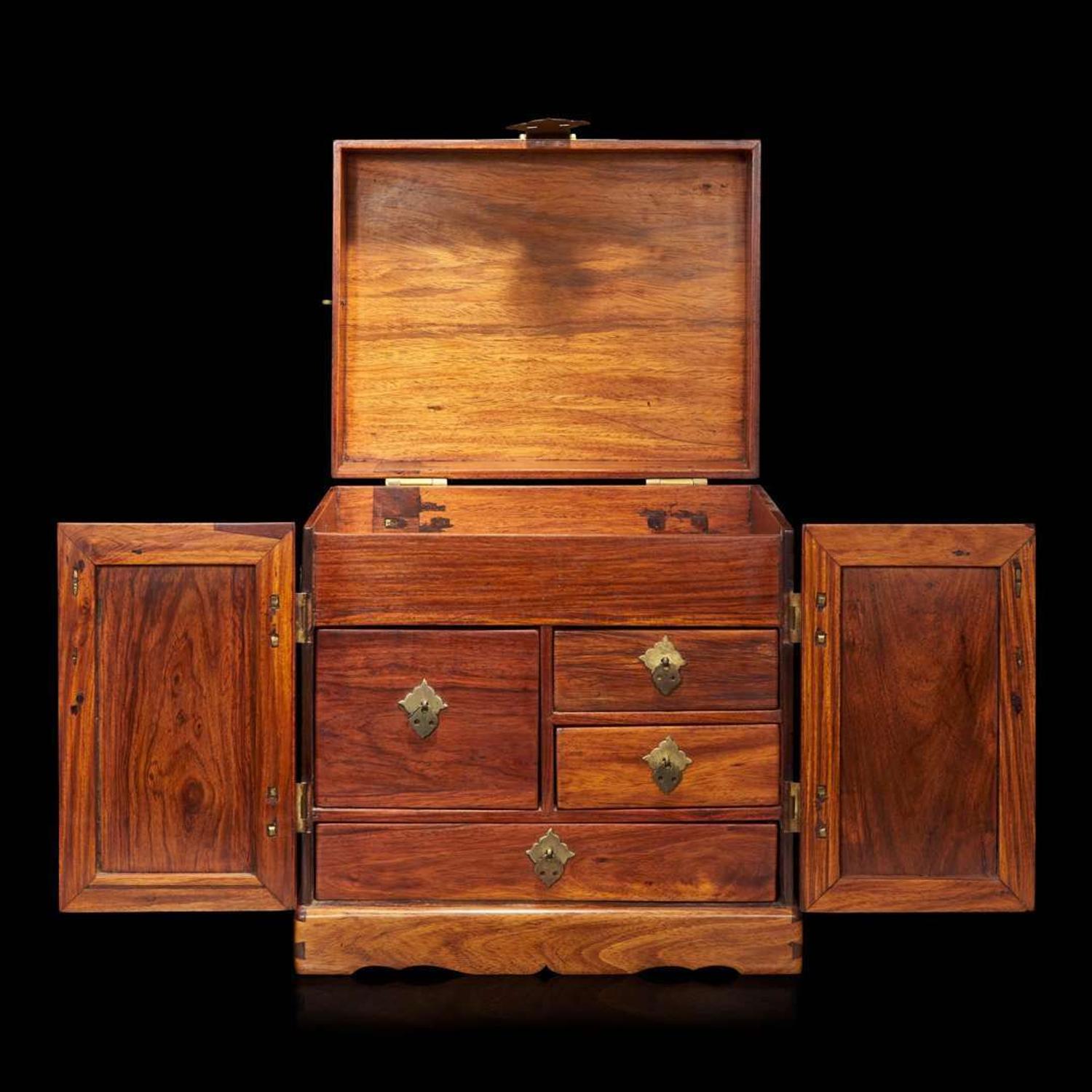 A Chinese huanghuali scholar's chest, Guanpixiang 黄花梨官皮箱 18th Century ????